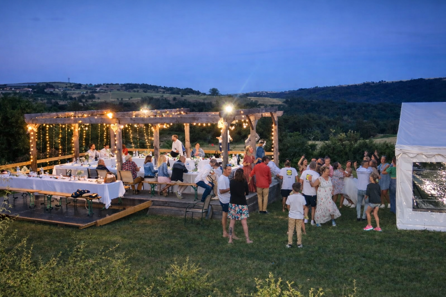 Evening festive dinner